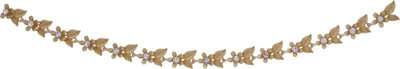 

Pink Rose Floral Charm Bridal Hair Chain(Gold)