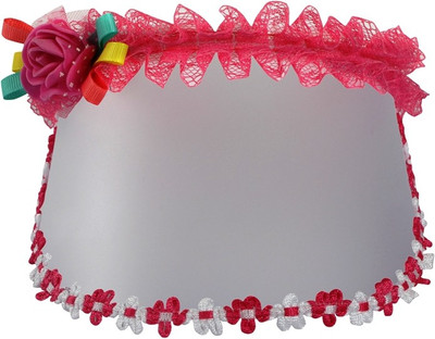 Tara FLOWER CAP Hair Band(White, Pink)