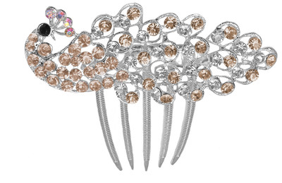 Takspin Clip Hair Clip(Brown, Silver)