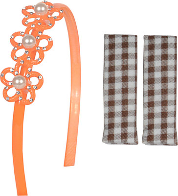 

Sagunya Casual Combo Hair Accessory Set(Orange, Brown)