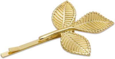 

The Bling Stores GOLDEN LEAF TRENDY HAIR SIDE CLIP Hair Clip(Gold)