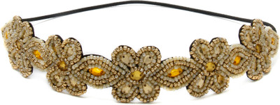 

Galz4ever Flower Look Seed Bead Hair Clip(Gold)