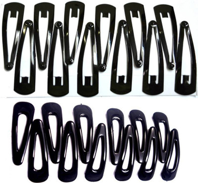 

Happy Hours Regular Metallic Tic Tac Clip Hair Accessory Set(Black)