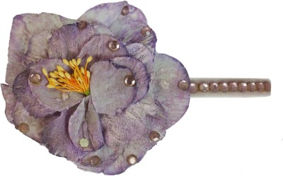 

Ammvi Creations Flower CZ Embellished for Women Hair Clip(Purple)