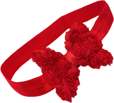 

AkinosKIDS Elastic Rose Flower BabyGirl Head Band(Red)