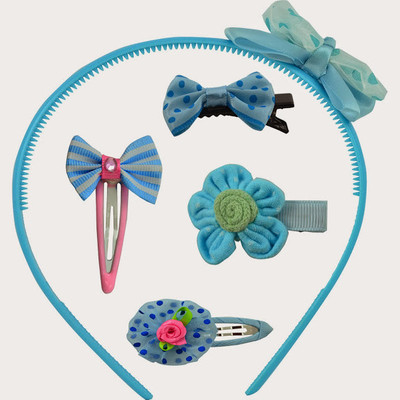 

Angel Glitter Cute Blue Butterfly Combo Hair Accessory Set(Blue)