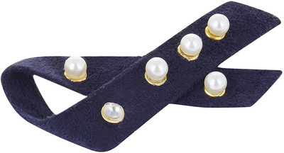 

Fayon Contemporary Statement Blue Pearl Style Cross Hair Pin(Blue)
