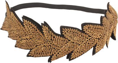 

Urban Roots Designer Hair Band(Gold, Black)