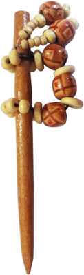 

CraftEra Wooden Stick Hair Pin(Brown)