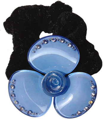 

Shreya Collection Fashionable Blue Colour Flower Style Ponytail Hair Accessories (Elastic) Rubber Band(Blue)