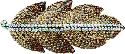 

Glitters Online Golden Colour American Diamond Hair Clip(Gold)