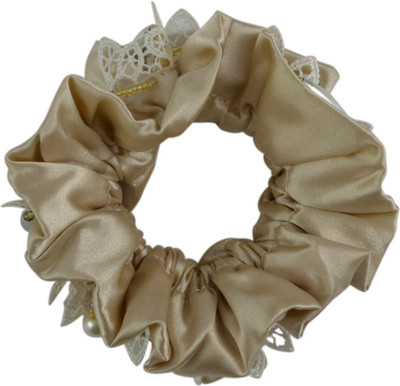 

Sarah Silk Beaded Rubber Band(Beige)