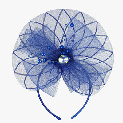 

Pink Rose Charm Hair Band(Blue)
