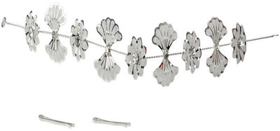 

Sagunya Stone Studded Metal Pin Tiara Head Band(Silver)