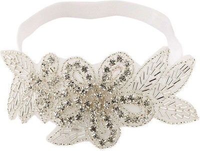 

Pikaboo Bethany Beaded Head Band(White)