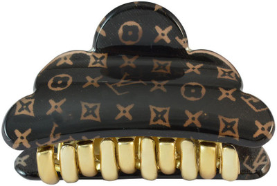 

Sarah Cross Print Hair Claw(Black)