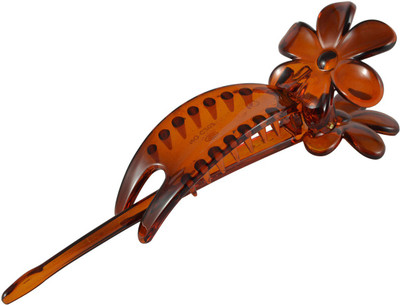 

Sarah Floral Slide-In Banana Clip(Brown)
