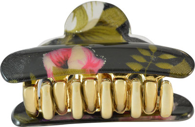 

Sarah Floral Print Hair Claw(Black)