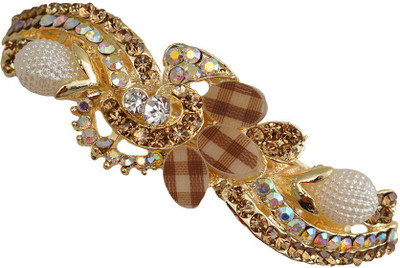 

Taj Pearl Designer Hair Clip(Gold)