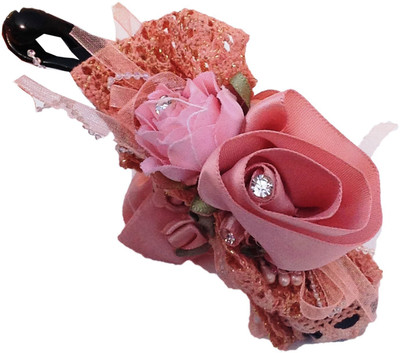 

GRACE FASHION VILLA Floral style Banana Clip(Pink)