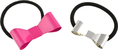 

Aaishwarya Metal Bow Fashion Hair tie Combo (Set Of 2) Rubber Band(Multicolor)