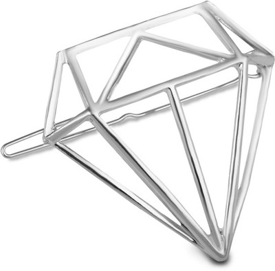 

The Bling Stores STERLING SILVER DIAMOND HAIR CLIP Hair Clip(Silver)