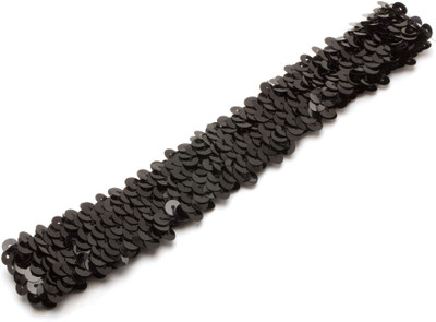

NeedyBee Black Sequin Sparkly/Glitter Stretch Girls Party Wear Baby Head Band(Black)