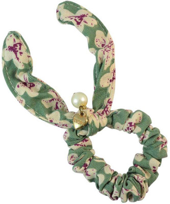 

Sarah Floral Print Green Fabric Hair Rubber Band for Women Rubber Band(Green)