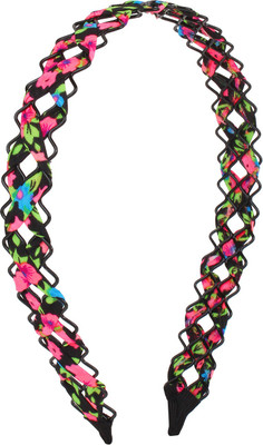 Fayon Chic Stylish Dark Pink Floral Print Hair Band(Pink)
