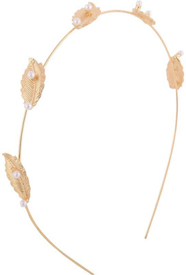 

Anokhi Ada Beads on Leaves Hair Band(Gold)