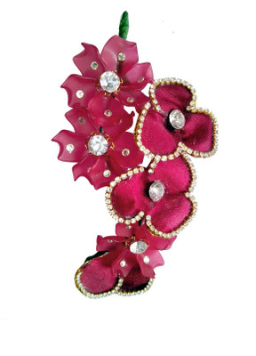 

ODDEVEN Beautiful & Fancy hair Flower Accessories Brooch with wedding party wear Hair Accessory Set(Multicolor)