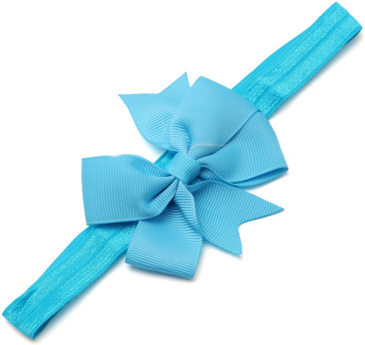 

NeedyBee Girls Mint Grosgrain Ribbon Bow on Soft Elastic Baby Head Band(Green)