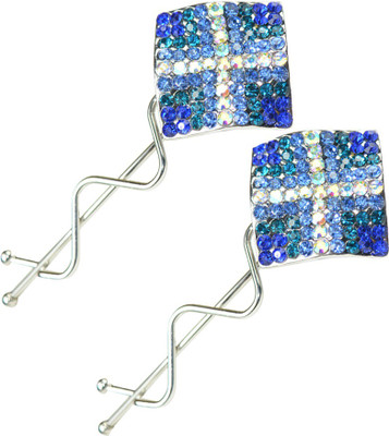 

Glitters Online Blue Colour American Diamond Hair Pin(Blue)
