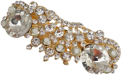 

Taj Pearl Designer Hair Clip(Gold)