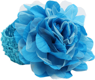 

NeedyBee Blue Flower Bunch in Crochet lace for Baby Girls Head Band(Blue)