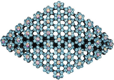 

Glitters Online Floral Design Blue Stone Hair Clip(Blue)
