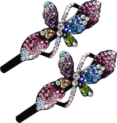 

Glitters Online Multi Colour American Diamond Hair Clip(Multicolor)