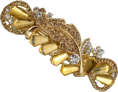 

Taj Pearl Designer Hair Clip(Gold)