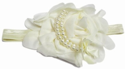

Pink & Blue India Beautiful Faded with Pearl Roses Head Band(White)