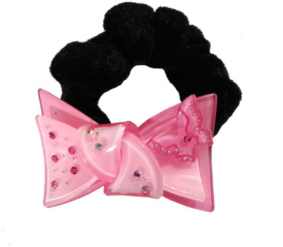 

Shreya Collection Fashionable Pink Colour Bow Style Ponytail Hair Accessories (Elastic) Rubber Band(Pink)