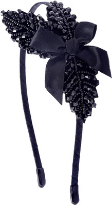 

The Ethnic Wears Metal Alloy, Silk Covered, Beeds, Crystal & CZ Stones, etc. Hair Band(Multicolor)