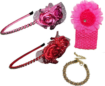

Anokhi Ada Floral Style Hair band Hair Accessory Set(Multicolor)
