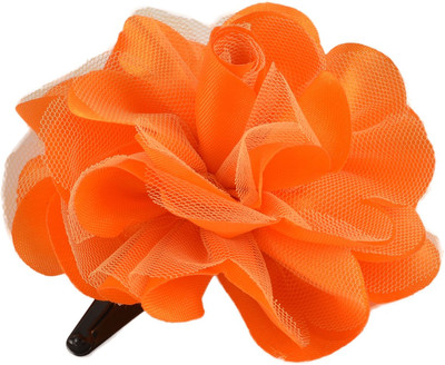 

Crayon Flakes Kids Girls Handmade Single Flower Tic Tac/Hair Pin/Hair Clip Hair Clip(Orange)