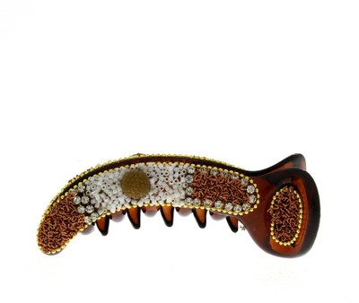 Anuradha Art Stylish Banana Clip(Brown)