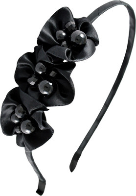 

Sarah Ribbon Floral Hair Band(Black)