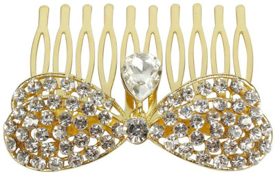 

Muchmore Exclusive Gold Plated Ethnic Design Look Hair Clip For Girls & Women Hair Clip(White)