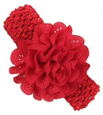 

Pikaboo Crochet Cutwork Flower Head Band(Red)