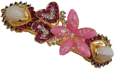 

Taj Pearl Designer Hair Clip(Gold)