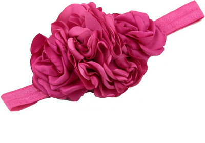 

Bellazaara Peony Layered Burnt edge Fushia Pink Flower Baby Head Band(Pink)