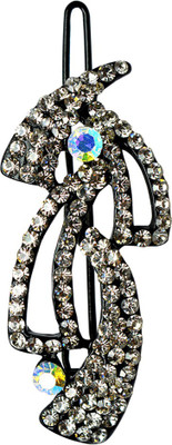 

Glitters Online Silver Colour American Diamond Hair Clip(Silver)